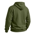 thumbnail image 6 of Hoodie for Men Pullover Fleece Sweatshirt with Pockets Long Sleeve Casual Athletic Top, Army Green-L, 6 of 9