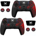 thumbnail image 1 of Anti-Slip Controller Skin for PS5 Controller, Accessories, Silicone Cover Case with Thumb Grip Gaps and Touch Pad Sticker 2 Pack, 1 of 7