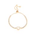 thumbnail image 1 of 1 pulsera de circón de amor de oro rosa a la moda, pulsera pequeña y fresca de imitación de marca grande, pulsera de mujer con diamantes simples, 1 of 5