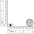 thumbnail image 6 of Gem Stone King 10K White Gold Red Garnet Engagement Ring for Women | 0.98 Cttw | Pear Shape 8X5MM | Gemstone January Birthstone | Size 9, 6 of 6