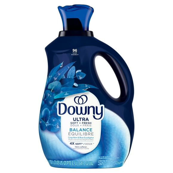 Downy Ultra Soft Plus Fresh Fabric Softener Liquid, Balance, Crisp Rain & Blue Eucalyptus, Downy Fabric Softener, Laundry Softener, 1.92L