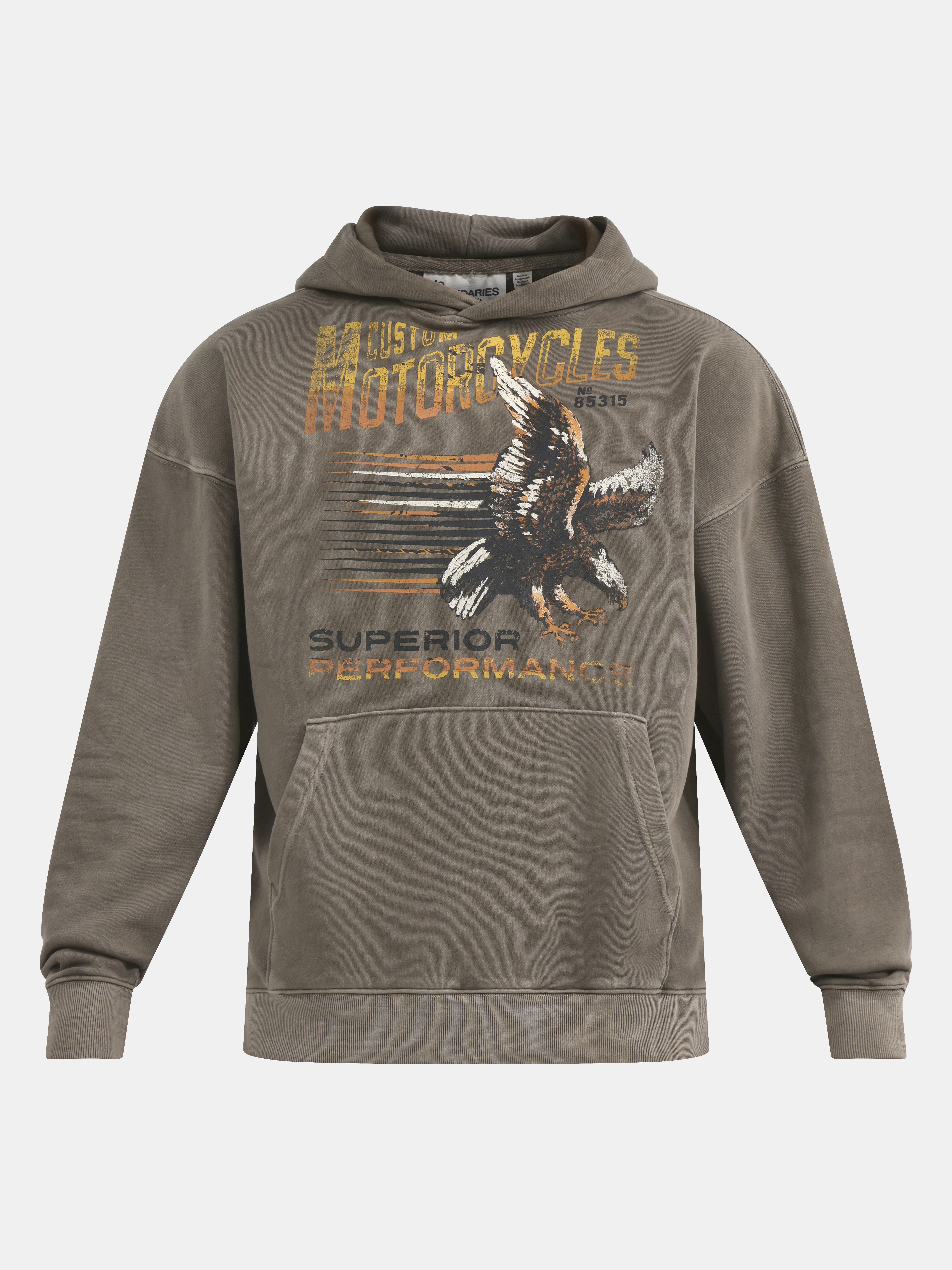 No Boundaries All Gender Oversized Graphic Hoodie with Long Sleeves, Men's and Big Men’s