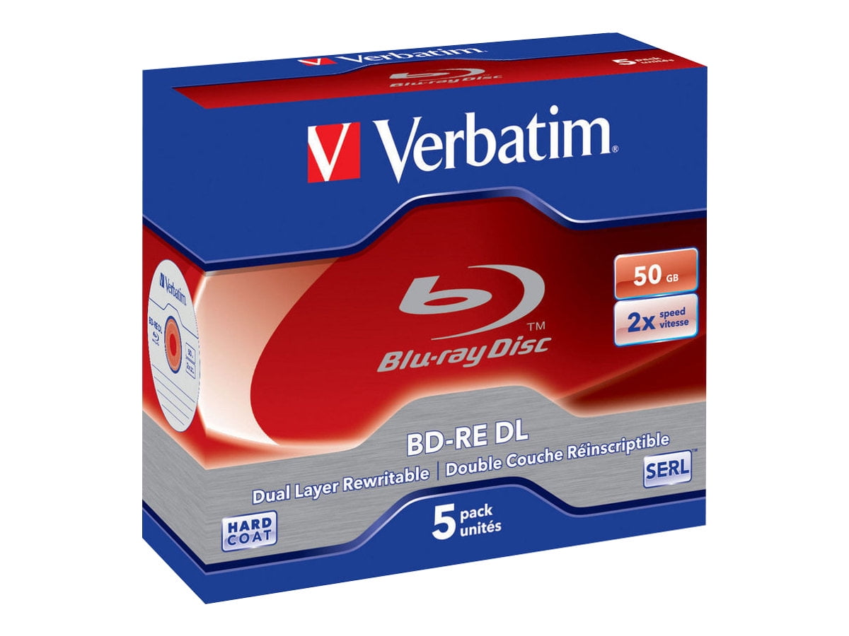 Verbatim 5PK BD-RE 50GB 2X Jewel Case
