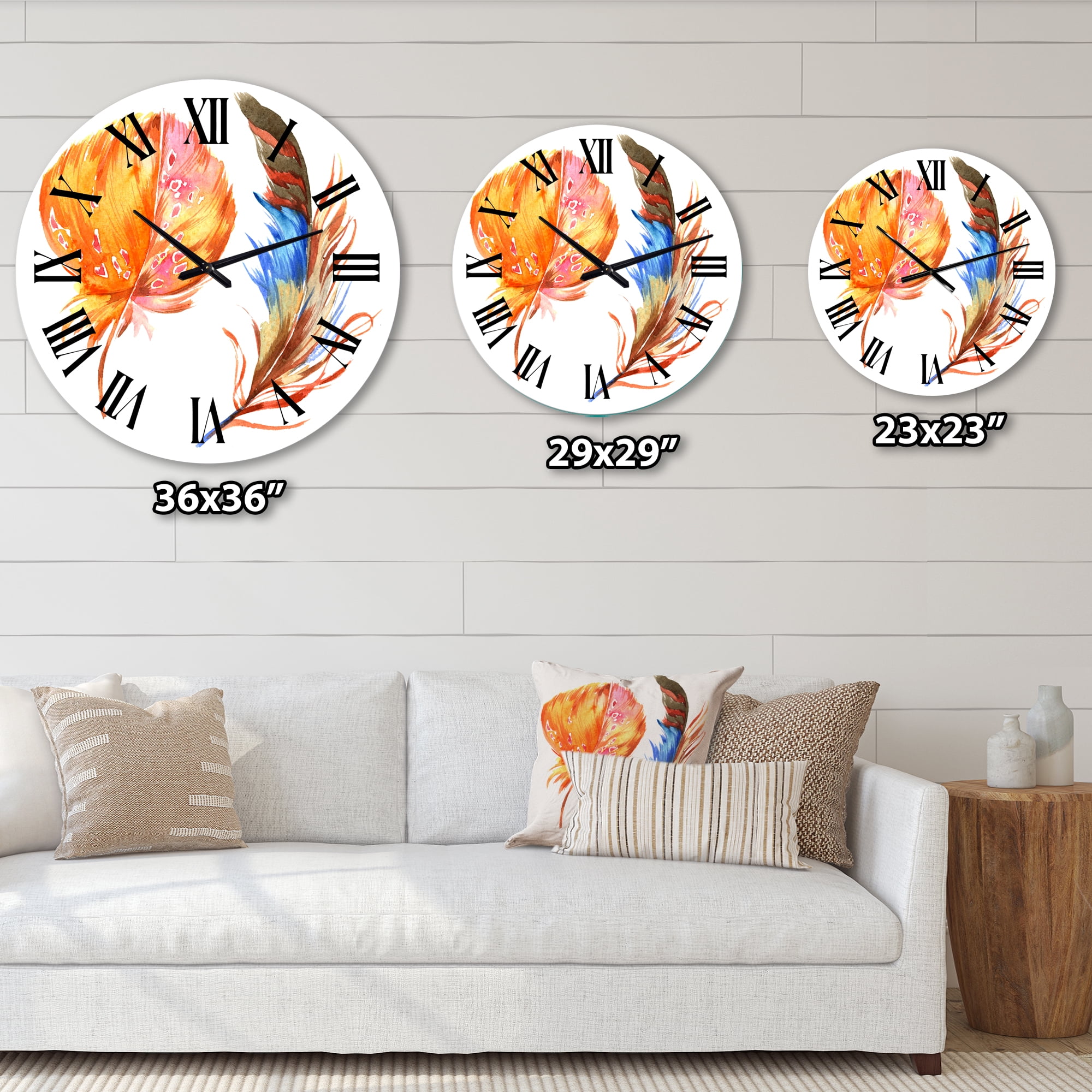 Designart 1 in Quartz Bohemian Wall Clock