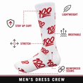 thumbnail image 4 of COUVER Unisex 100 Score Cushioned Crew Socks White Red Size 10-13 2-Pack (4 Count), 4 of 6