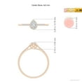 thumbnail image 4 of ANGARA Natural Pear-Shaped Diamond Halo Engagement Ring in 14K Rose Gold for Women (Size-4x3mm| Color-G| Clarity-VS2) | April Birthstone, Anniversary, Jewelry Gift for Women | Natural Diamond Ring, 4 of 8