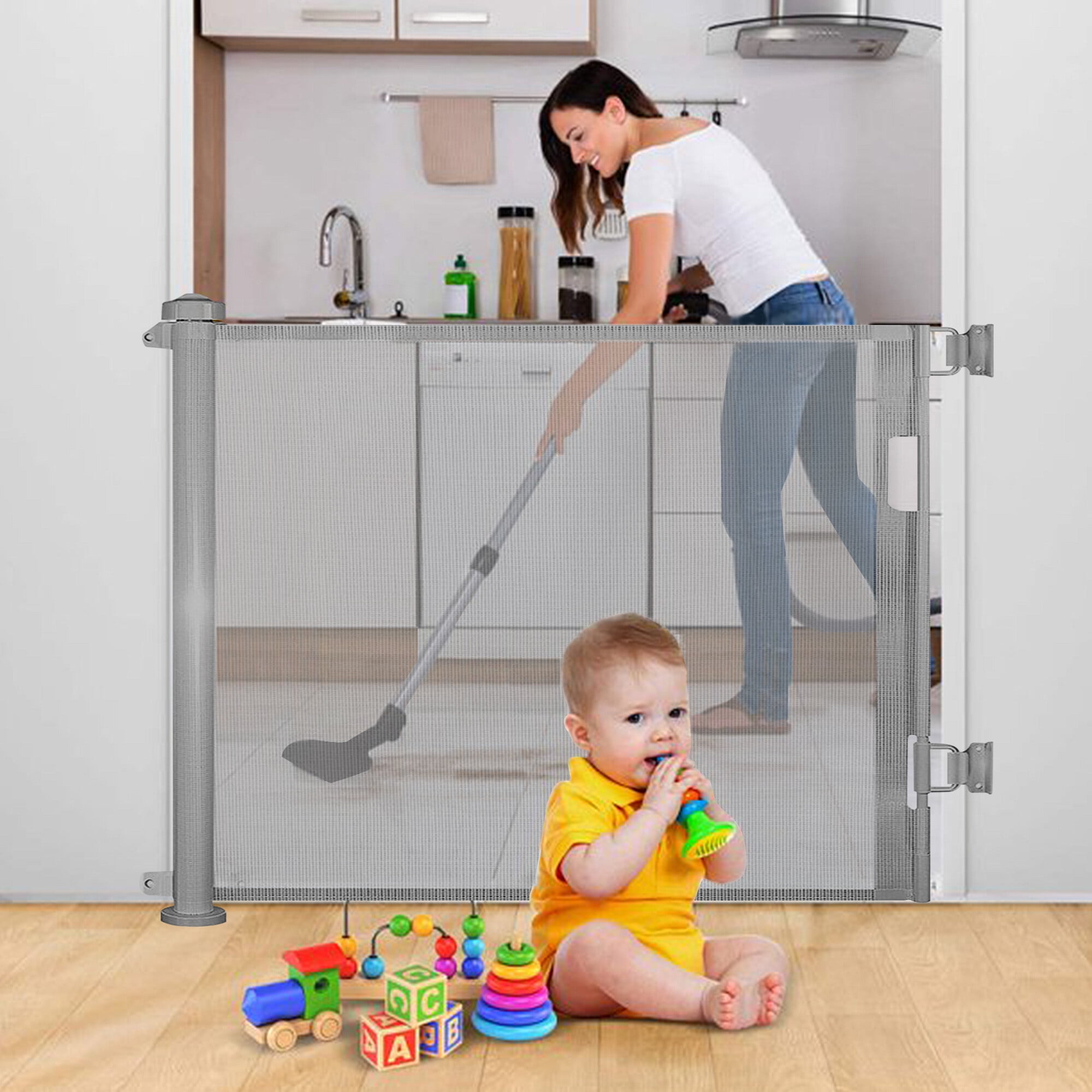 WEIKABU Baby Gate for Doorway, Extra Wide Child Safety Gate or Pet Dog