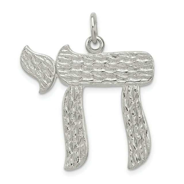 925 Argent Sterling Chai Collier Pendentif Judaica Religieux