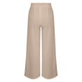 thumbnail image 4 of IDALL Wide Leg Pants Woman High Waisted Pants Wide Leg Tailored Pants For Women Casual High Waist Suit Pants Baggy Pants Womens Pants Khaki L, 4 of 8