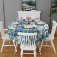thumbnail image 2 of Pioneer Flower Floral Print Pattern Round Tablecloth 60"x60",Wrinkle Wipeable Table Cloth for Kitchen Dining Room Picnic Patio Party, 2 of 6