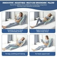 thumbnail image 3 of 4PCS Orthopedic Bed Wedge Pillow Set with Full Memory Foam Waist Pillow, Wedge Pillow for Back Pain Relief, Adjustable Bed Wedge Pillow for Sleeping, Post Surgery, Leg Elevation, Acid Reflux & GERD, 3 of 8