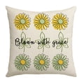thumbnail image 5 of Spring Summer Pillow Covers 18x18 Inch Green Farmhouse Daisy Throw Pillow Cover Sunshine Bloom Decorative Cushion Case for Sofa Couch Home Bed, 5 of 8