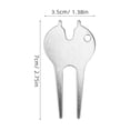 thumbnail image 2 of HEATSHAKING Golfers Divot Fork Groove Cleaning Metal Silver 5Pcs, 2 of 8