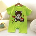 thumbnail image 2 of Zwiiyzr Baby Boy Soft Romper Jumpsuits Summer Newborn Cotton Short Sleeve Thin Baby Onesie Baby Clothes Green, 2 of 4