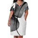 thumbnail image 3 of Vestido holgado con bolsillos abstractos en blanco y negro de tinta, vestidos de moda para mujer, traje de verano para mujer, vestido elegante y chic para mujer., 3 of 7