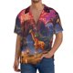 thumbnail image 1 of Balery Lantern Giraffes Magical Forest Camisa Casual de Manga Corta con Botones para Hombre, Texturizada, Estilo Cubano, para Playa, Verano-4X-Large, 1 of 5