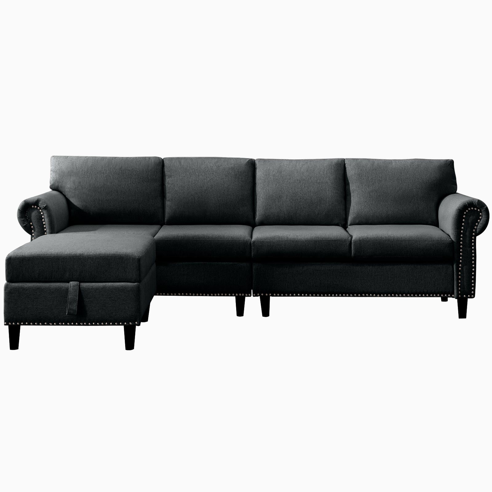 Mjkone Convertible Sectinal Couches with Ottoman,Reversible L Shaped