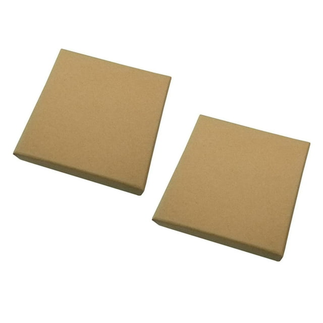 Kraft Cardboard Jewelry Box Of 32 Pieces, 9x9x3 Cm