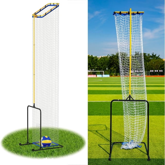 Volleyball Setter Training Equipment Net 9.5 ft-10.8 ft Adjustable Height Volleyball Spike Trainer for Professional Beginner Hitting, Spiking, Indoor and Outdoor Passing Setting Training