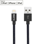 MFi Certified 6.6 feet Lightning to USB Charger Charging Cable Cord for iPhones by Clambo - Black