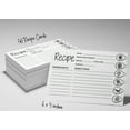 thumbnail image 6 of Inkdotpot 4x6 Inch Recipe Cards (Set of 50) , Thick Double Sided Premium Card Stock- Modern Style White Recipe Notecards for Weddings- Bridal- Baby Shower - Spices Theme, 6 of 6