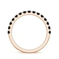 thumbnail image 4 of Black Spinel Eternity Band Ring for Women Rose Gold Plated Solid 925 Sterling Silver Stackable Ring Unique Anniversary Promise Ring Jewelry Gift for Her Ring Size 8, 4 of 4