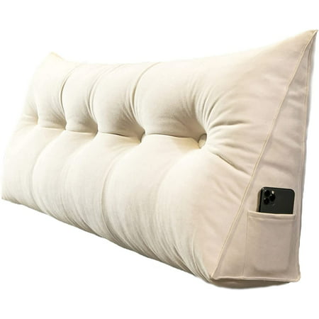 Triangular Wedge Backrest Pillow 24 X 8, 60 Inch Headboard Pillow