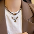 thumbnail image 2 of SharkTRUE Collier en Cuir Rétro Collier Empilable Clavicule Chinoise Chaîne Empilable Polyvalente, 2 of 8