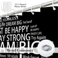 thumbnail image 5 of Dream Kids Shower Curtains Believe Quotes Be Fearless Dream Big Be Yourself Inspirational Theme Cloth Fabric Bathroom Decor Sets with Hooks Waterproof Washable 72\u201dW x 84\u201cH Black and white, 5 of 5