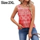 thumbnail image 2 of Camiseta sin mangas de verano para mujer, camiseta holgada con cuello redondo, camiseta étnica informal estampada, 2 of 5