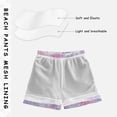 thumbnail image 5 of Kids' Beach Pants Comfortable Swim Trunks Cute Pastel Watercolor Floral Shorts for Pool Vacation and Lounge Wear Small, 5 of 8