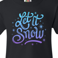 thumbnail image 4 of Inktastic Winter Let It Snow Lettering in Blue with Snowflakes Youth T-Shirt, 4 of 5