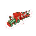 thumbnail image 3 of HAMPPLIES Assorted Color Wooden Christmas Train Toy for Kids Playing Decor 3Section, 3 of 8