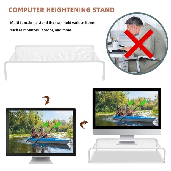 Laptop Stand for Desk with Storage Computer Monitor Bracket