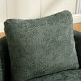 thumbnail image 5 of CQSXDA Round 30 Inch Swivel Barrel Accent Chair with Pillow, Chenille Upholstered Comfy Club Sofa for Living Room，Green, 5 of 9