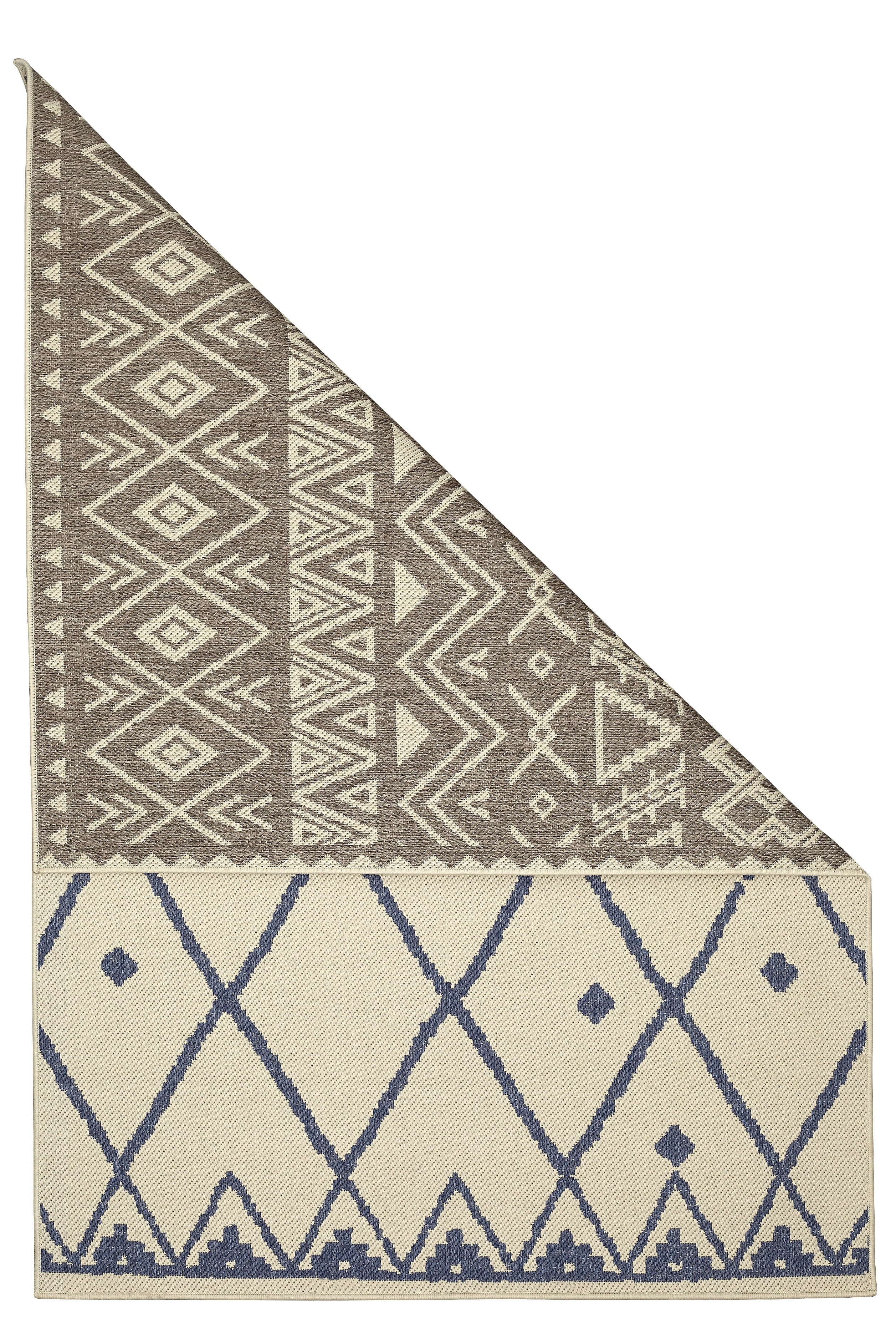 6'5"x9'6" IndoorOutdoor Modern Tribal Reversible Multicolor Rug