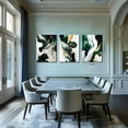 thumbnail image 2 of 3Pcs Emerald Green Modern Wall Art, Abstract Marble Canvas Prints, Green and Gold Pictures Wall Decor, Dark Art Paintings, Artwork for Living Room Dining Room Office Decoration (only canvas), 2 of 6
