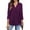 Purple, variant on Idoravan Long Sleeve Shirts for Women Fashion Women V Neck Three Quarter 3/4 Sleeve T Shirt Autumn Solid Blouse Tops Sweatshirt
