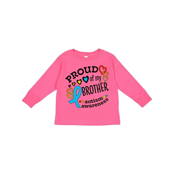 Inktastic Proud of My Brother Autism Awareness Boys or Girls Long Sleeve Toddler T-Shirt