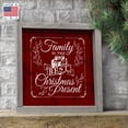 thumbnail image 2 of My Word! Family Is The Best Christmas Present 12"x12" Framed Holiday Rustic Farmhouse Wall Art, 2 of 5