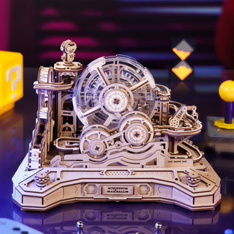 ROKR 3D Wooden Puzzle Gear Ball Challenge, Rotating Brain Teaser Engineering Educational PuzzleBall for Teens Adults Gift