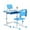 Blue, variant on Qaba Kids Desk and Chair Set Height Adjustable Student Writing Desk, Blue