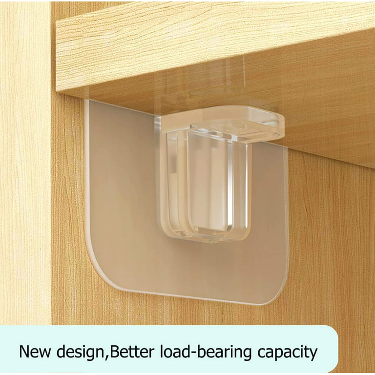 Shelf Support Peg, Clear Self Adhesive Shelves Clips For Kitchen Cabinet  Book Shelves-partition Bracket Holders Pin For Closet Clapboard Layer,  Kitchen Accessories - Temu