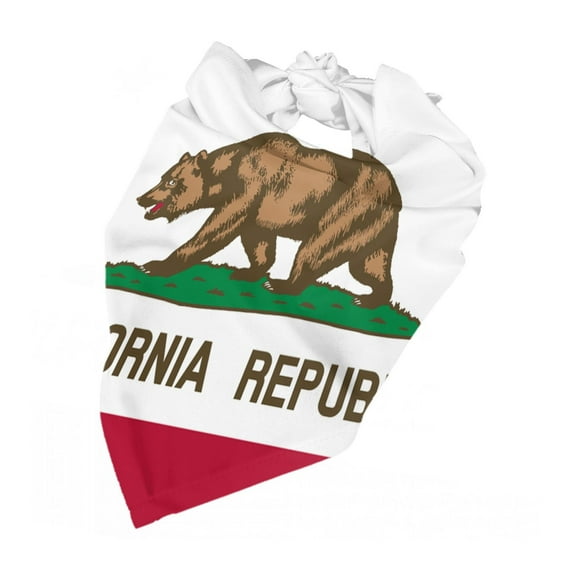 California Flag Dog Bandanas Triangle Dog Scarfs For Small Medium Large Dogs And Cats