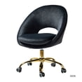 thumbnail image 2 of Savas Velvet Task Chair for Home Office in Black, 2 of 8