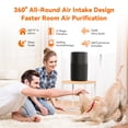 thumbnail image 2 of Purificador de aire AIRROMI A2002 para alergias en el hogar, 660 pies cuadrados, negro, 2 of 9