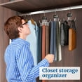 thumbnail image 4 of Belt Hanger, Belt Organizer for Closet,Rotatable Tie Rack,Belt Holder,Hanging Closet Storage Hook for Belt, Bra, Tank Top, Tie, Scarf, Purse,4PCS,Black, 4 of 7