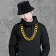 thumbnail image 2 of Big Gold Chain 80S 90S Hip Hop Costume Jewelry Gold Chain For 2 of 12