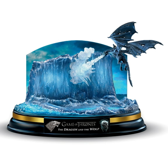 The Bradford Exchange Dragon And The Wolf from Game Of Thrones Epic Moments Sculpture Collection Issue #2 Light-Up 5-inches