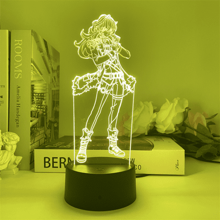 

TIMPCV Night Lights Gifts 3D Lamp with 16 Colors Changing Touch and Remote Control（Genshin-003）